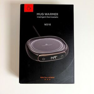 Black Mug Warmer with Digital Display